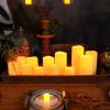 4"x10" Large Solar Candles Outdoor Waterproof, Dusk to Dawn, Solar Powered Flameless Candles for Outdoor, Lanterns, Set of 4