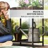 Outdoor flower pot, plant rack, garden box, planting box, garden bed, brown