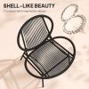 Rattan Bistro Set, 3 Pieces Wicker Patio Furniture Set, Acapulco Chairs and Steel Table for Porch, Balcony, Black