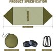 Camping Hammock with Mosquito Net, Lightweight Portable Double & Single Hammock Tent with 2 Tree Straps