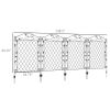 Garden Fence, 4 Pack Steel Fence Panels, 11.5' L x 43" H, Rust-Resistant Decorative Border Flower Edging for Yard, Landscape, Patio, Outdoor Decor