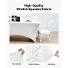 10 Pack Table Cloth for 6FT Rectangular Fitted Events, Wrinkle-Resistant Stretch White Table Covers, Washable Spandex Tablecloth Protector, for Party