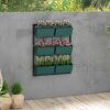 3-Tier Wall Planter Green with 6 Pots Hanging Planter Holder with Drainage for Flowers Vegetables