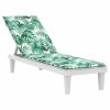Deck Chair Cushion Leaf Pattern Oxford Fabric 70.9 x 19.7 in