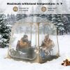 7×7FT Clear Pop Up Sports Tent, Waterproof Windproof PVC Tent for 2-4 People, Transparent Outdoor Pod for Camping Sports