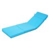 Chaise Lounge Cushion, 72 x 21 x 4 in, Set of 2 Outdoor Lounge Chair Cushions, Waterproof & Fade-Resistant, Sun Lounger Cushions with Ties