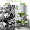 6-Tier Garden Cart Flower Rack Display Decor Pot Plant Holder