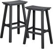 Set of 2 29" Outdoor Bar Stools, Weather Resistant All-Weather Patio Barstools for Kitchen Counter, Balcony & Backyard