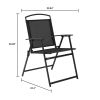 lbany Lane 3-Piece Outdoor Bistro Set, Black