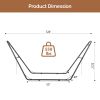 Double-Barrel Hammock Stand Only, Heavy Duty Iron Hammock Frame for All Hammocks, Easy Assembly Hammock Hanging Stand for Garden