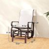 Gliding Lounger Chair Set of 2, Single Rockers with Lightweight Metal & Mesh Construction, Beige