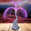 1 Piece Solar-Powered Creative Elephant Statue Fountain Light - Perfect for decorating gardens, lawns, balconies, porches and ponds