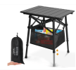 Folding Camping Table - Small Outdoor Table with Storage Bag - Adjustable Height 14.2'' & 18.9''