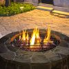 Fire Pit Grate, Heavy Duty Iron Round Firewood Grate, Round Wood Fire Pit Grate 24", Firepit Grate with Black Paint