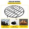 Fire Pit Grate, Heavy Duty Iron Round Firewood Grate, Round Wood Fire Pit Grate 24", Firepit Grate with Black Paint