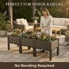 3 Pack Elevated Raised Garden Beds with Legs, Outdoor Plastic Planter Boxes for Vegetables, Herbs, Flowers and Patio Gardening
