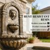 Wall mounted outdoor fountain, countryside brown