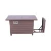 25" H x 42" W Aluminum Outdoor Fire Pit Table with Lid