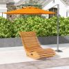 Outdoor Rocking Chair w/ Slatted Seat Wooden 51.25" x 23.5" x 23.5" Teak for Relaxing Outdoors