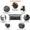 220 lbs Folding Camping Table â€“ 30-Second Tool-Free Setup, Aluminum Roll-Top & Steel Frame, Detachable Mesh Basket