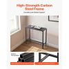 Outdoor Bar Table, 39.4 x 15 in Patio Bar Table, Waterproof Top & Sturdy Metal Frame, Rectangle Counter Height Dining Tables