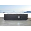 Fiber Reinforced Concrete Outdoor Fire Pit Table (Charcoal) with Glass