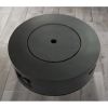 11" H x 30" W Fiber Reinforced Concrete Propane/Natural Gas Outdoor Fire Pit Table with Lid (Charcoal)