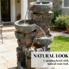 Outdoor Fountain, Garden Fountain with LED Lights Mixed