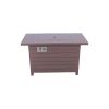 25" H x 42" W Aluminum Outdoor Fire Pit Table with Lid
