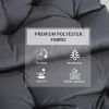 Patio Chair Cushions Set of 2, 39" x 20" x 3" Outdoor Tufted Cushion Set with Ties for Indoor Outdoor Garden Furniture, Dark Grey