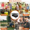 220 lbs Folding Camping Table â€“ 30-Second Tool-Free Setup, Aluminum Roll-Top & Steel Frame, Detachable Mesh Basket
