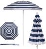 5.5 Ft Portable Beach Umbrella, Lightweight UV Protection Sunshade with Tilt Pole & Carry Bag, Outdoor Canopy Umbrella for Beach, Sand, Pool, Patio