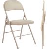 Folding Chair, Leather Padded Folding Chairs, Easy to Use and Store, Outdoor and Indoor, for Home, Office, Party, Comfy