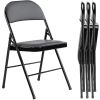 Folding Chair, Leather Padded Folding Chairs, Easy to Use and Store, Outdoor and Indoor, for Home, Office, Party, Comfy