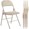 Folding Chair, Leather Padded Folding Chairs, Easy to Use and Store, Outdoor and Indoor, for Home, Office, Party, Comfy