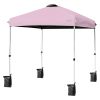 6.6 x 6.6 Feet Outdoor Pop-up Canopy Tent with Roller Bag