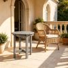 Weather-Resistant Waterproof HIPS Adirondack Side Table Outdoor Coffee Table with Smooth Surface for Garden Lawn Poolside