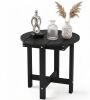 Weather-Resistant Waterproof HIPS Adirondack Side Table Outdoor Coffee Table with Smooth Surface for Garden Lawn Poolside