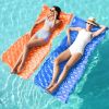 Inflatable Pool Floats Raft,Floating Lounge for Adults,64x32 inch Swimming Mat Pool Mattress with Headrest