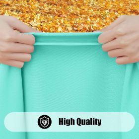 2 Pack Rectangle Picnic Table Cloth, Waterproof Elastic Fitted Tablecloths, Washable Polyester Rectangular Patio Table Cover for Camping (Color: Aqua)
