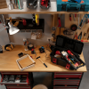 16-inch Toolbox, Plastic Tool and Hardware Storage, Black