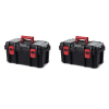 16-inch Toolbox, Plastic Tool and Hardware Storage, Black