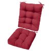 Waterproof Rocking Chair Cushion Upper And Lower Back And Seat Sets with Non-Slip Ties Oxford Cloth Surface Polyester Filling Comfortable for Indoor H