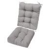 Waterproof Rocking Chair Cushion Upper And Lower Back And Seat Sets with Non-Slip Ties Oxford Cloth Surface Polyester Filling Comfortable for Indoor H