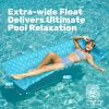 Inflatable Pool Floats Raft,Floating Lounge for Adults,64x32 inch Swimming Mat Pool Mattress with Headrest