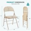 Folding Chair, Leather Padded Folding Chairs, Easy to Use and Store, Outdoor and Indoor, for Home, Office, Party, Comfy