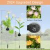 4 Pack Solar Garden Lights Outdoor, Solar Flower Lights for Yard with Lighting Modes, Glowing Flowers & Stems