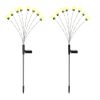 2Pcs Solar Firefly Lights Swaying Decorative Pathway Stake Lamp IP65 Waterproof Landscape Patio Yard Night Light