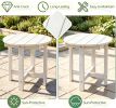 Weather-Resistant Waterproof HIPS Adirondack Side Table Outdoor Coffee Table with Smooth Surface for Garden Lawn Poolside