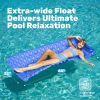 Inflatable Pool Floats Raft,Floating Lounge for Adults,64x32 inch Swimming Mat Pool Mattress with Headrest